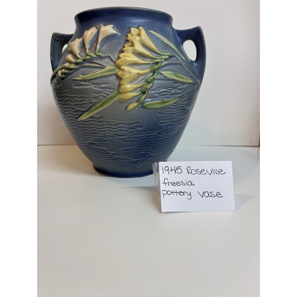 Roseville Columbine 1945 Vintage Mid Century Modern Pottery Vase 400-6